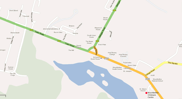 map of Mountbellew Childcare Centre